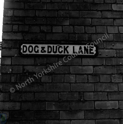Dog & Duck Lane, Sign, Beverley